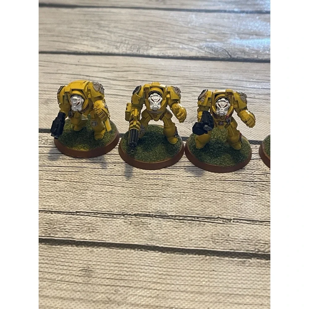 Games Workshop Imperial Fists Space Marines Painted Warhammer 40K Lot Of 6